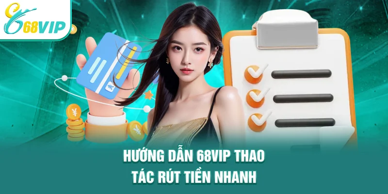 Hướng dẫn 68VIP thao tác rút tiền nhanh